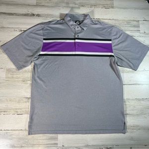 FootJoy Men’s Performance Golf SS Polo Shirt Gray Size 2XL XXL